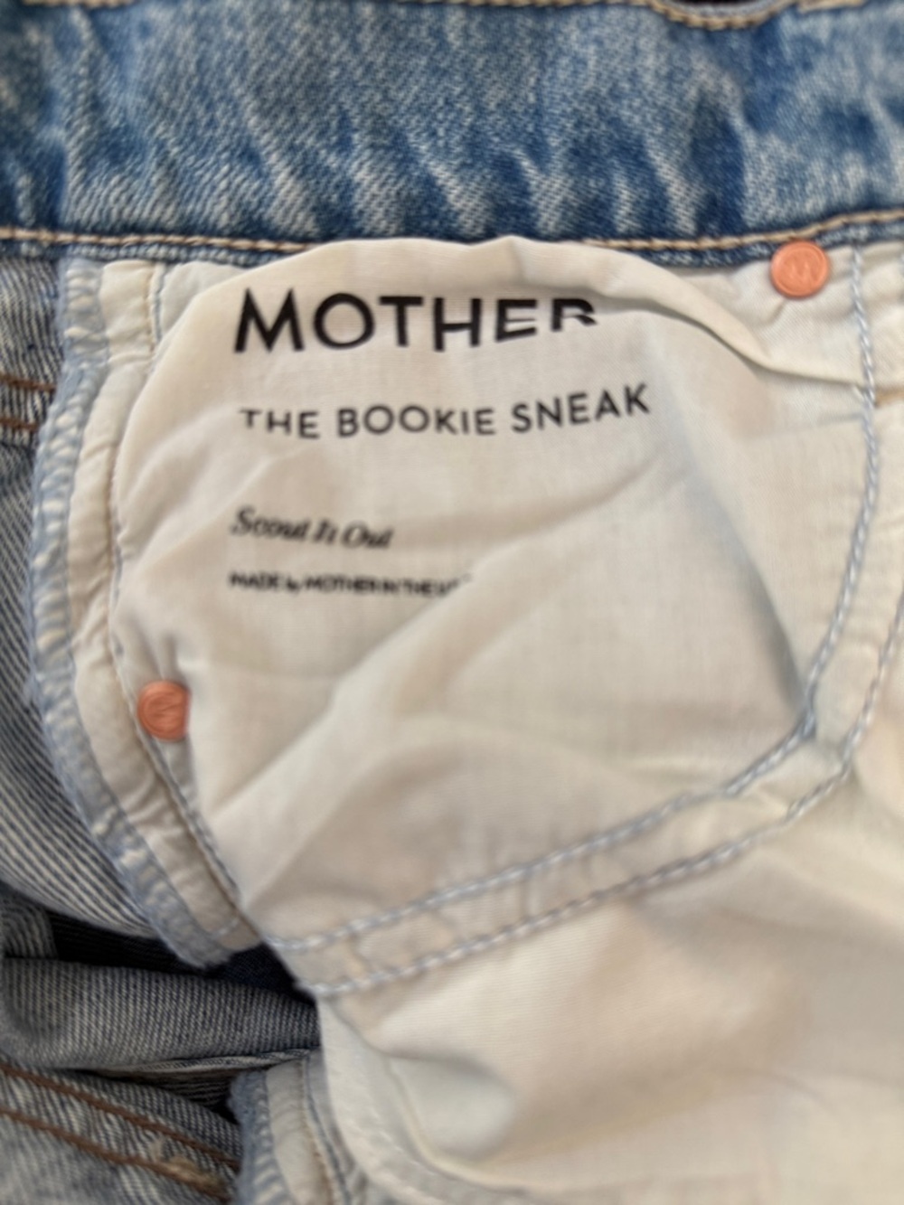 Mother The Bookie Sneak Scout it Out Jeans Size 25 NWOT - Picture 10 of 10